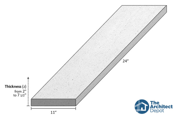 decorative concrete flat band moulding 24 x 11 use the decorative flat band moulding as an exterior moulding and give volume to the architecture of your building concrete flat bands can be use as a exterior window sill or exterior window trim as a simple crown molding decoration
