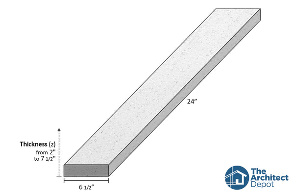 decorative concrete flat band moulding 24 x 6.5 use the decorative flat band moulding as an exterior moulding and give volume to the architecture of your building concrete flat bands can be use as a exterior window sill or exterior window trim as a simple crown molding decoration