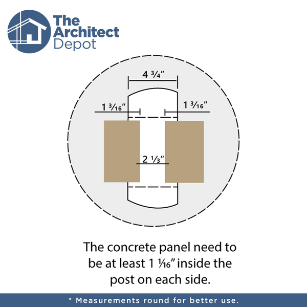 2 RAIL FENCE WOOD STYLE CONCRETE SYSTEM
