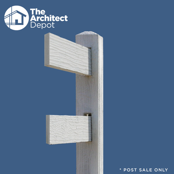 CONCRETE 2 RAIL FENCE END POST (WOOD STYLE)