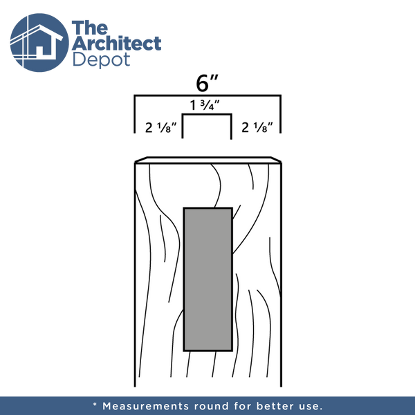 CONCRETE 3 RAIL FENCE LINE POST (WOOD STYLE)