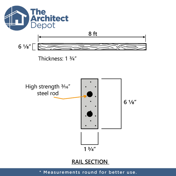 2 RAIL FENCE WOOD STYLE CONCRETE SYSTEM