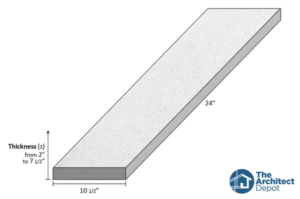 decorative concrete flat band moulding 24 x 10.5 use the decorative flat band moulding as an exterior moulding and give volume to the architecture of your building concrete flat bands can be use as a exterior window sill or exterior window trim as a simple crown molding decoration 