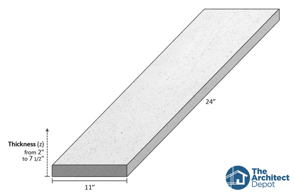 decorative concrete flat band moulding 24 x 11 use the decorative flat band moulding as an exterior moulding and give volume to the architecture of your building concrete flat bands can be use as a exterior window sill or exterior window trim as a simple crown molding decoration 