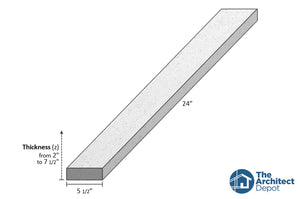decorative concrete flat band moulding 24 x 5.5 use the decorative flat band moulding as an exterior moulding and give volume to the architecture of your building concrete flat bands can be use as a exterior window sill or exterior window trim as a simple crown molding decoration 