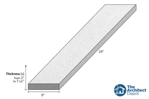 decorative concrete flat band moulding 24 x 9 use the decorative flat band moulding as an exterior moulding and give volume to the architecture of your building concrete flat bands can be use as a exterior window sill or exterior window trim as a simple crown molding decoration 